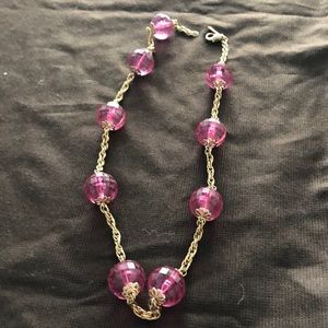 Kate Spade 21” long pink ball necklace.